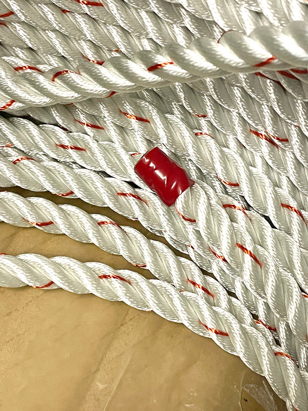 アシモリ 結索訓練ロープ　やや軟 （白） 切り売り4種　5m×3本set〜 セット販売のみ　共同購入に是非！