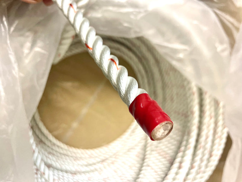 アシモリ 結索訓練ロープ　やや軟 （白） 切り売り4種　5m×3本set〜 セット販売のみ　共同購入に是非！